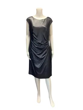 Ralph Lauren Women's Dress Navy Sheen Sleeveless Size: 12