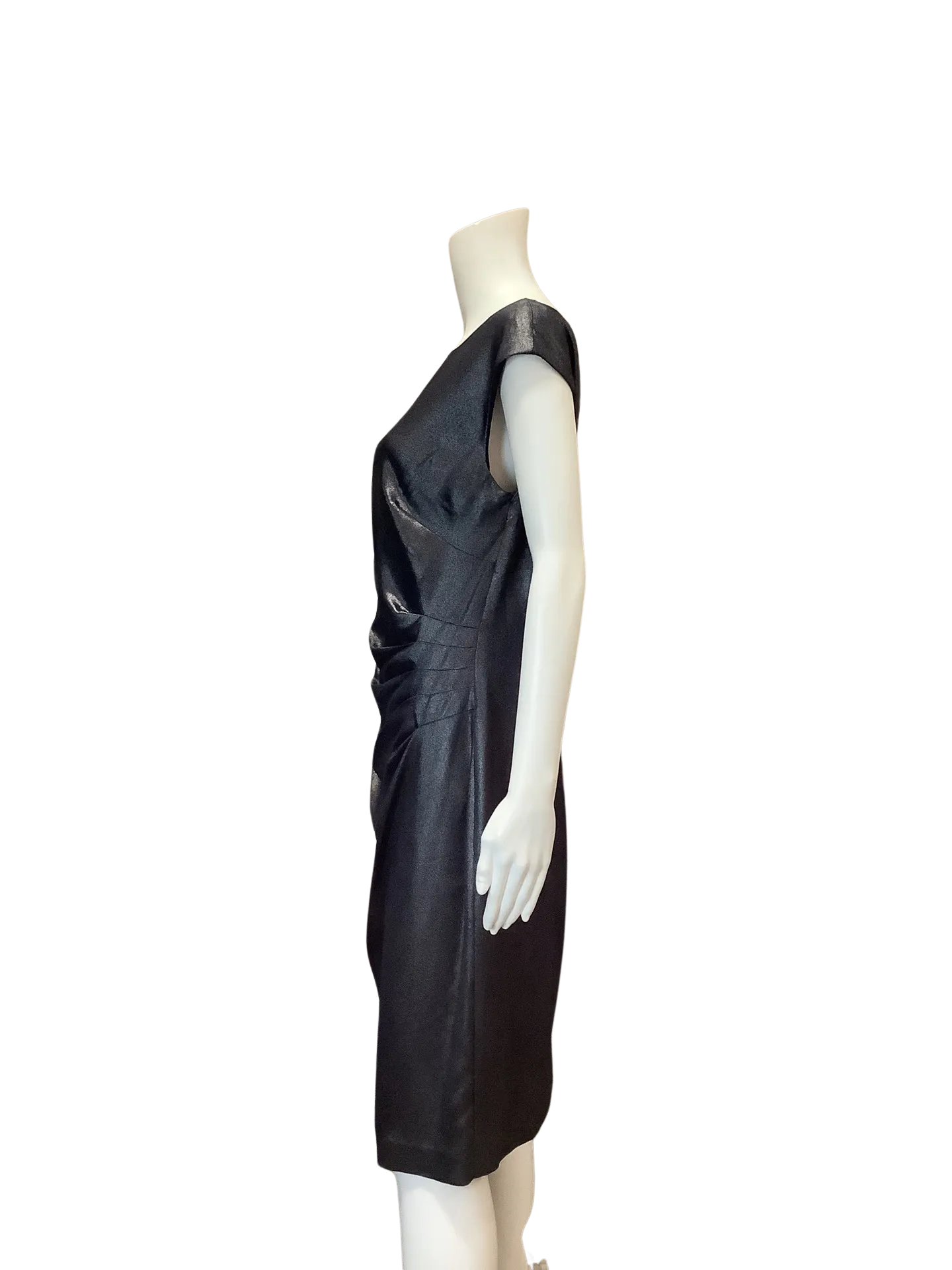 Ralph Lauren Women's Dress Navy Sheen Sleeveless Size: 12