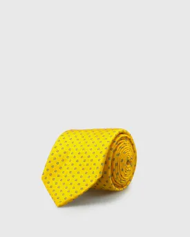 SERGIO ALVAJEE S21SA-HM-32 YELLOW ITALIAN SILK TIE