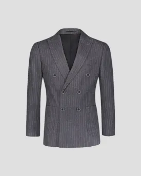 SG Double Breasted Blazer – Charcoal Pinstripe