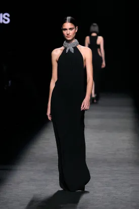 Sleeveless Halter Neck Dress