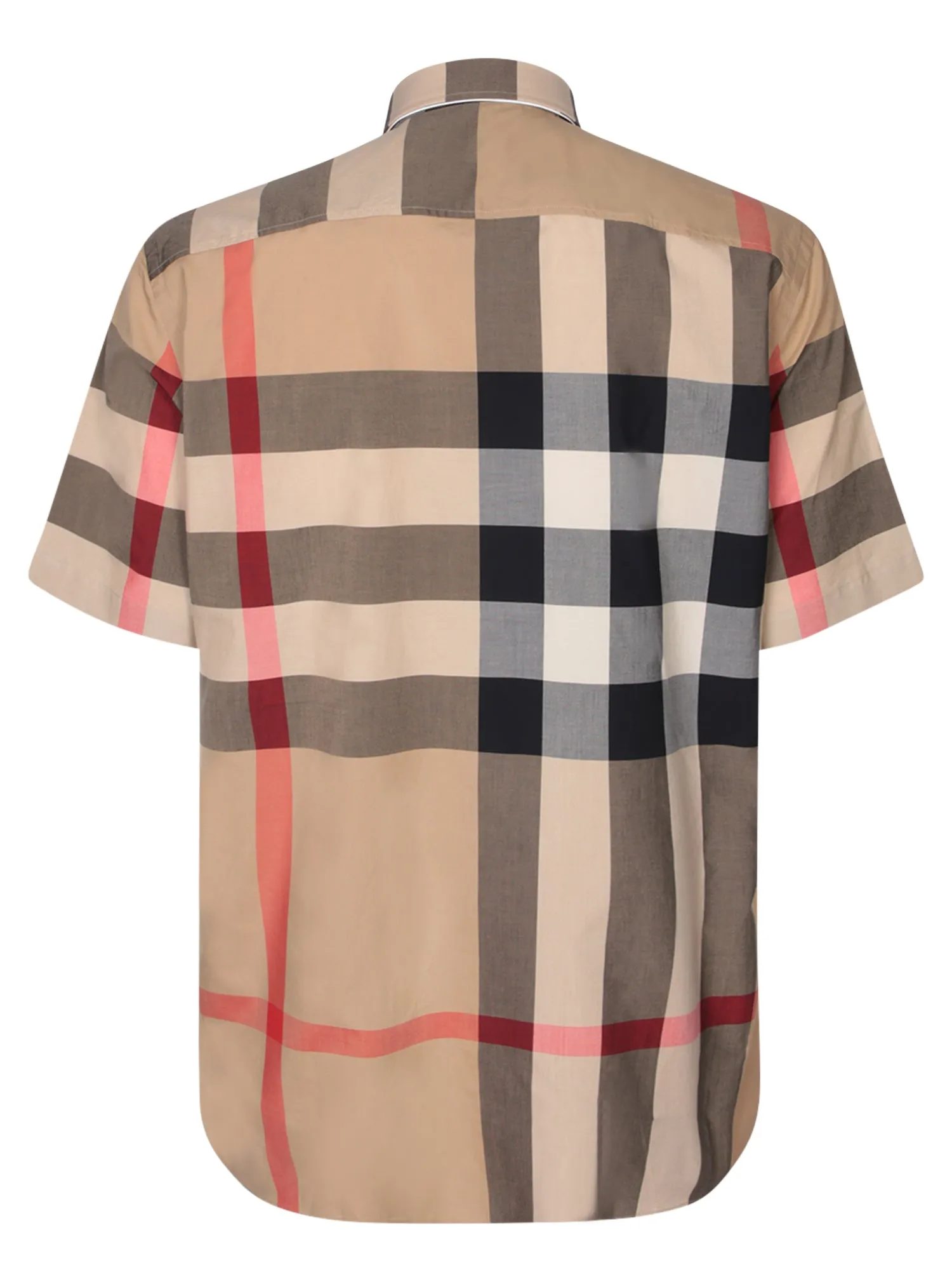 Summerton check motif beige shirt