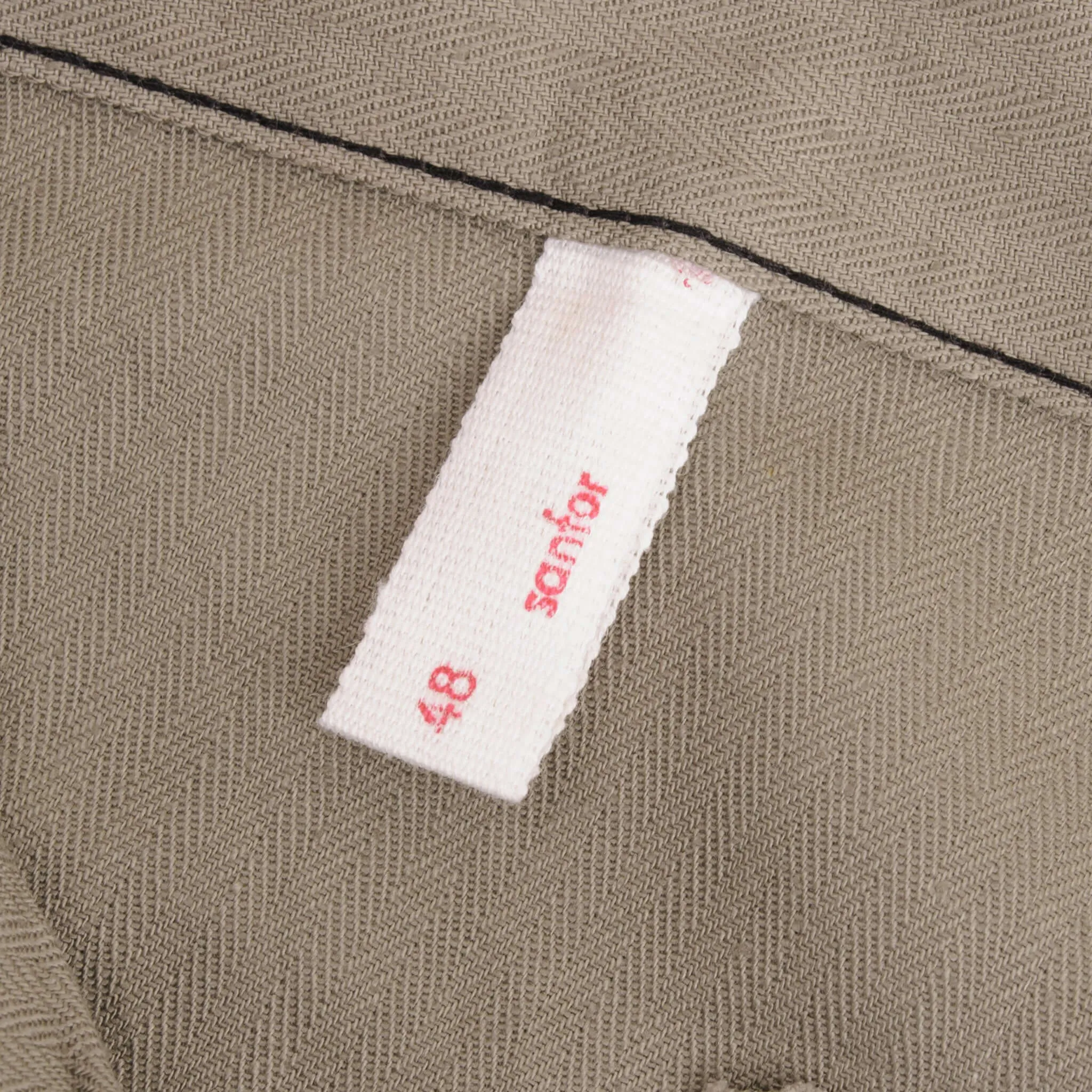VINTAGE FRENCH WORKWEAR KHAKI SANFOR TROUSERS PANTS 1960S SIZE 34X31