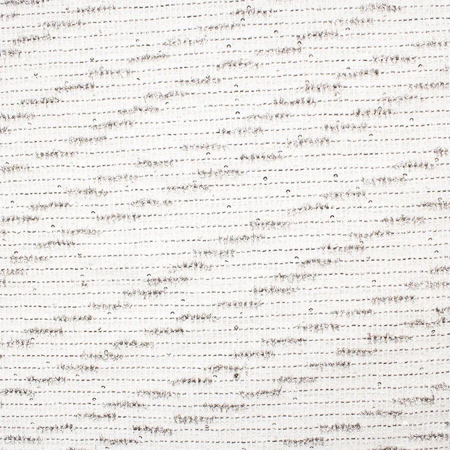 White Metallic Cotton Blend Bouclé