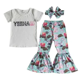 YEEHAW Leopard Cowgirl - Western Bell Bottoms Outfit